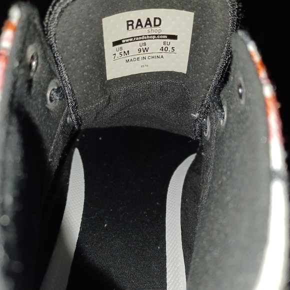 RAAD Converse Style Hightop shoes with samurai Graphic - size 9W - Picture 5 of 5
